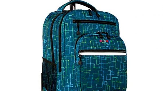 J World New York Sundance Rolling Backpack Roller Bookbag, Soft Line, One Size