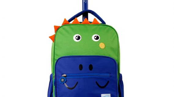 TWISE SIDE-KICK 16-INCH KIDS ROLLING BACKPACK DINO