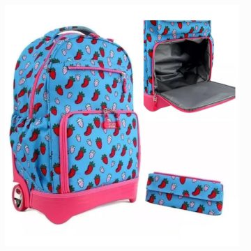 JWORLD TRIO KIDS ROLLING BACKPACK RLP-01 STRAWBERRY SPECIAL EDITION