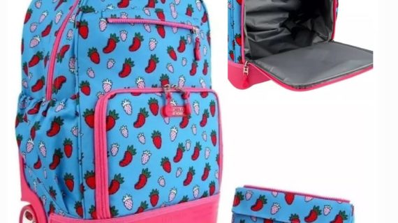 JWORLD TRIO KIDS ROLLING BACKPACK RLP-01 STRAWBERRY SPECIAL EDITION