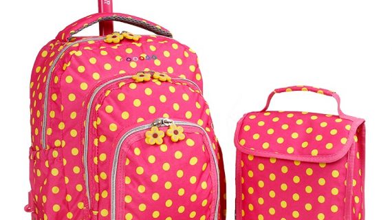 LOLLIPOP ROLLING BACKPACK - RBS-16LSP PINK BUTTONS