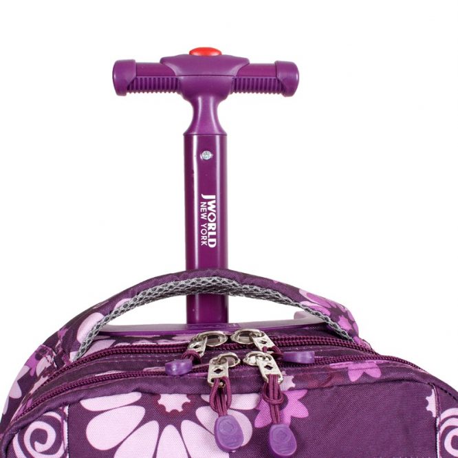 SUNDANCE ROLLING BACKPACK - RBS-19 PURPLE FLOWER - Image 3