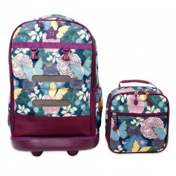 JWORLD ROLLING BACKPACK WITH DETACHABLE LUNCH BAG, SECRET GARDEN - Image 2