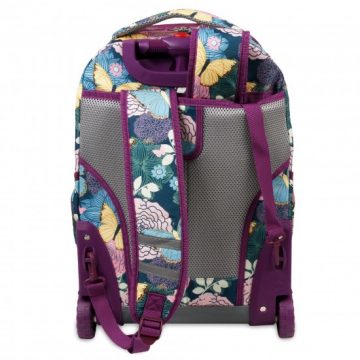 JWORLD ROLLING BACKPACK WITH DETACHABLE LUNCH BAG, SECRET GARDEN - Image 3