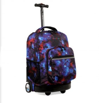 J World Sunrise Rolling Backpack, Galaxy