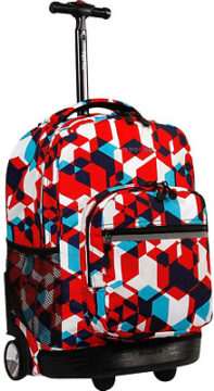RBS 18 ROLLINGBACKPACK:RED CUBES