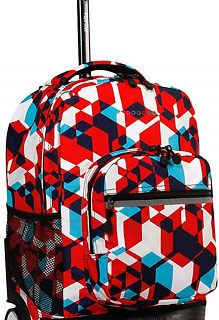 RBS 18 ROLLINGBACKPACK:RED CUBES