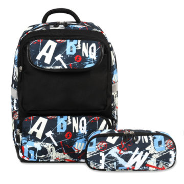 JW 17KPC GRAFFITI BACKPACK/PENCILCASE