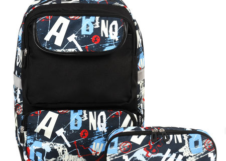 JW 17KPC GRAFFITI BACKPACK/PENCILCASE