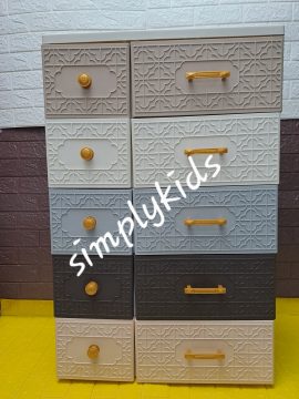 5 LAYERS STACKING SHELVES STORAGE WITH 4 WHEELS