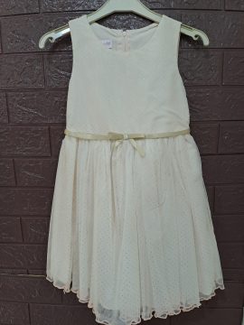 NEW BONNIE JEAN GIRLS 5"IVORY MESH GOLD DAMASK" FORMAL DRESS COAT SET - Image 2