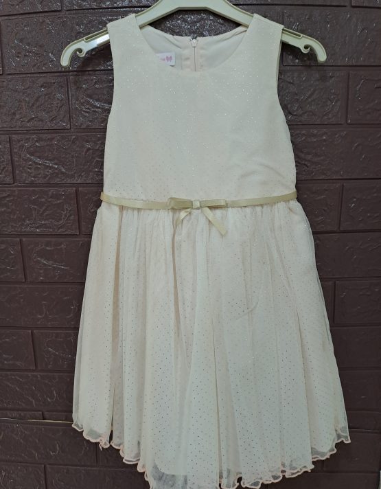 NEW BONNIE JEAN GIRLS 5"IVORY MESH GOLD DAMASK" FORMAL DRESS COAT SET -  Simplykids
