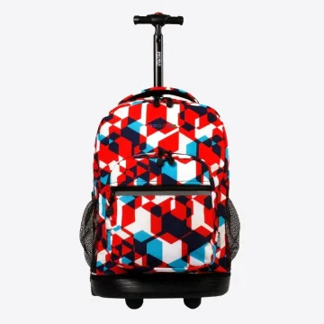 RBS 818L RED CUBES ROLLING BACKPACK - Image 2