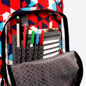 RBS 818L RED CUBES ROLLING BACKPACK - Image 5