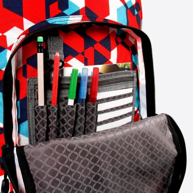 RBS 818L RED CUBES ROLLING BACKPACK - Image 5