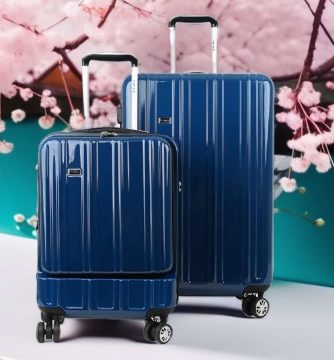 J World Nova Lightweight Polycarbonate Luggage (BLUE)