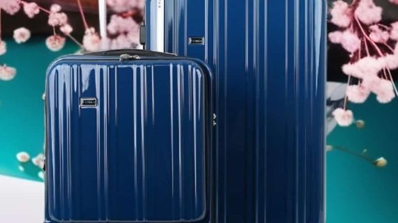 J World Nova Lightweight Polycarbonate Luggage (BLUE)
